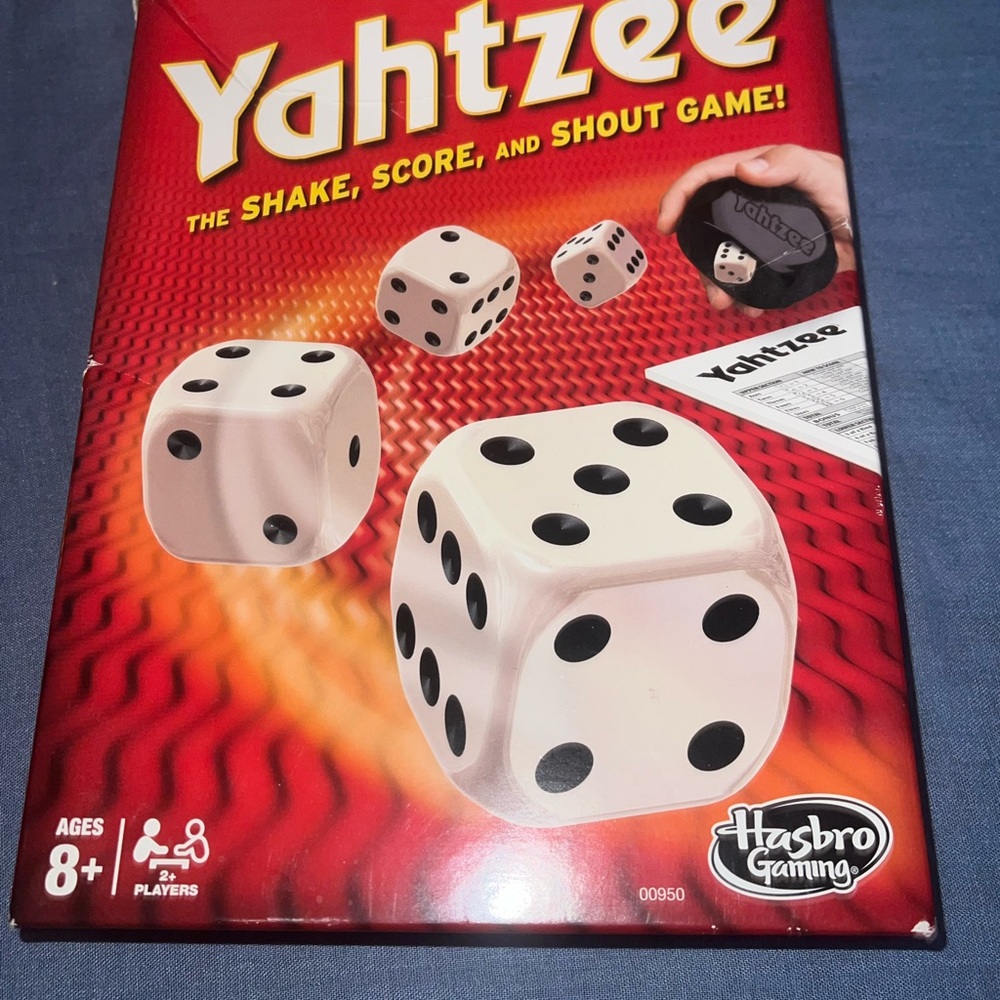 Hasbro Yahtzee Game - Red and White